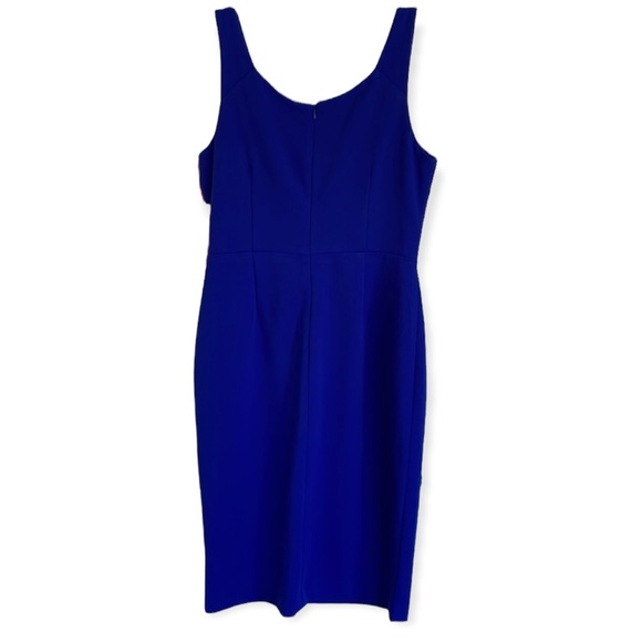 NWT BETSEY JOHNSON Cobalt Blue Bodycon Double Scoop Neck Sleeveless Dress - Picture 2 of 8